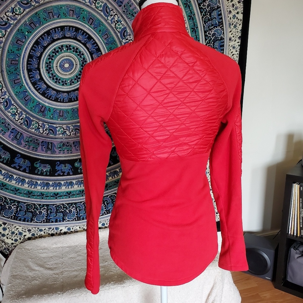 Athleta Red Fleece and Nylon Pullover - Picture 6 of 8